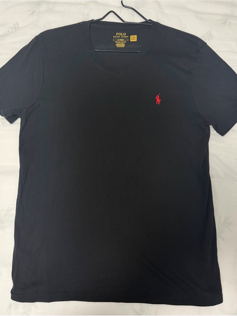 Polo by Ralph Lauren Black Short Sleeve Tee with Red Pony